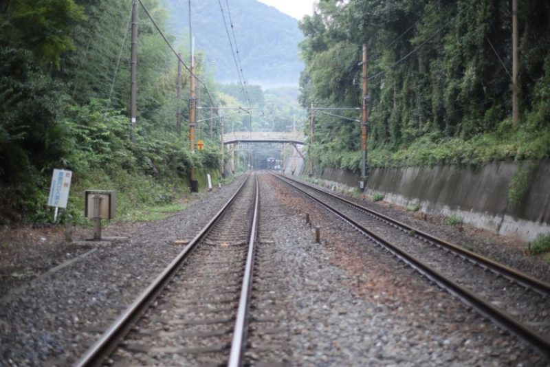 嵐山 嵯峨野トロッコ列車の線路